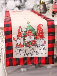 1pc Christmas Gonk Pattern Disposable Table Runner - Multicolor - View 2