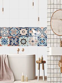 16入組圖形打印廚房貼紙15X15厘米廚房牆磚貼紙 - 彩色 - 查看 7