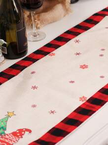 1pc Christmas Gonk Pattern Disposable Table Runner - Multicolor - View 4