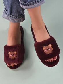 Dép đi trong Nhà dành Nữ Hoạt hình Sẵn sàng - Màu Đỏ Sâu - Xem 2