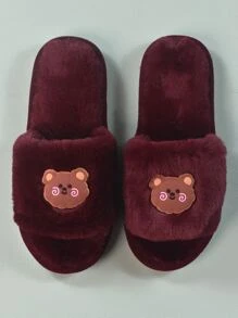 Dép đi trong Nhà dành Nữ Hoạt hình Sẵn sàng - Màu Đỏ Sâu - Xem 4