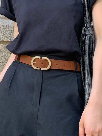 DAZY Stitch Detail Buckle Belt
