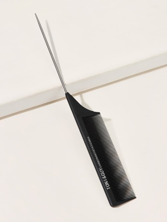 Pointed Metallic Handle Hair Comb Hair Brush, Comb, Hair Tools, Hair Products And Accessories For Barber Salon Beauty Travel Essentials, Back To School, Travel Holiday Essentials, Hair Accessories For Women, Hair Brush, Detangling Brush Comb, Barber, Hair Tools, Hair Products, Brush,Hair Brush,Slick Back Brush,Styling Brush,Curly Hair Brush,Edge Brush,Hair Comb,Brush Hair,Hair Brush Set,Comb Hair,Comb For Curls,Detangling Brush,Hair Brush For Women,Hair,Travel,Hair Products,Hair Tools,Hair Stuff,Barber,Barber Accessories,Barbershop,Hairdressing Equipment