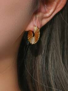 Round Cuff Hoop Earrings
