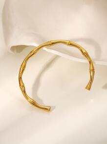 Vòng đeo tay thiết kế chung bằng tre - Vàng - Xem 2