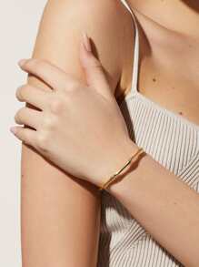 Vòng đeo tay thiết kế chung bằng tre - Vàng - Xem 3