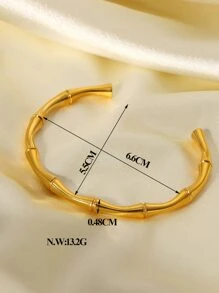 Vòng đeo tay thiết kế chung bằng tre - Vàng - Xem 5