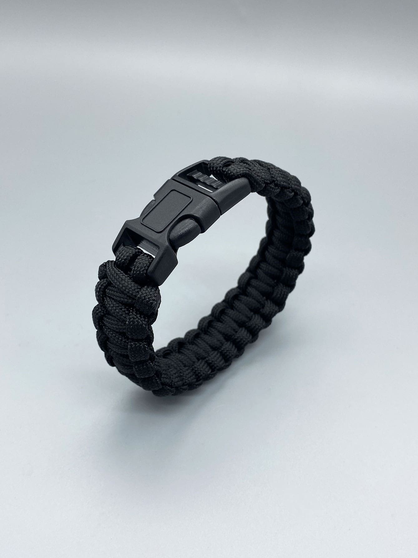 Những người đàn ông thời trang và được ưa chuộng Phát hành Vòng tay bện có khóa để làm quà tặng trang sức và cho một vẻ ngoài sành điệu - màu đen - Xem 1