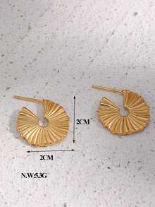 Round Cuff Hoop Earrings