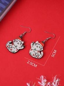 聖誕貓耳墜 - 彩色 - 查看 4