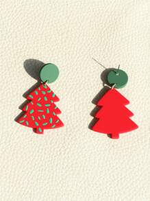 Pendientes largos árbol de Navidad - Multicolor - Ver 2