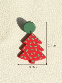 Pendientes largos árbol de Navidad - Multicolor - Ver 8