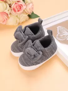 Baby Bow Decor Flats - Grey - View 1