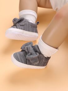 Baby Bow Decor Flats - Grey - View 4
