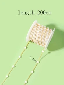 1roll Faux Pearl Decor DIY Chain - Nhiều màu - Xem 3