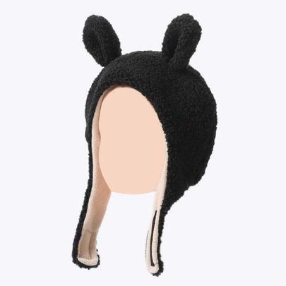 Cartoon Ear Decor Fuzzy Hat