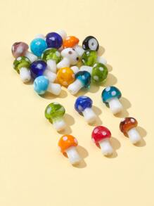 20入組隨機色蘑菇形狀DIY釘珠 - 彩色 - 查看 2