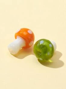 20入組隨機色蘑菇形狀DIY釘珠 - 彩色 - 查看 3