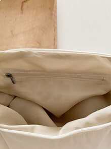 Túi Hobo tối giản không thấm nước, nhẹ, giản dị dành cho doanh nhân dành cho nữ tuổi teen Sinh viên đại học, tân binh và nhân viên văn phòng Hoàn hảo cho văn phòng, đại học, công việc, kinh doanh, đi làm - Màu be - Xem 4