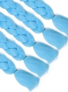 Blue Braiding Hair Jumbo Box Braids Hair Extensions Glow In The Dark Hair Knotless Braiding Hair Luminous Jumbo Braiding Hair Glow In The Dark Hair Extensions(1 Pc 24inch) - Blue - View 7