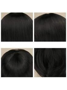 Cabello Largo Y Ondulado Negro - Negro - Ver 5