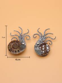 Ngọc xà cừ San hô & Phụ kiện trang sức DIY hình bạch tuộc - Nhiều màu - Xem 8