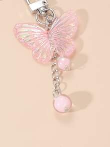 蝴蝶和珠子装饰 包包挂饰 钥匙扣 汽车挂件 手机挂饰 包包配件 礼物 情人节 时尚 适合青少年女孩 女士 大学生 老师 白领人士 新秀和白领人士 礼物 配饰 装饰 汽车配件 女士钥匙扣 挂饰 可爱钥匙扣 - 粉色 - 查看 2