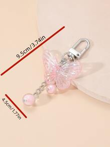 蝴蝶和珠子装饰 包包挂饰 钥匙扣 汽车挂件 手机挂饰 包包配件 礼物 情人节 时尚 适合青少年女孩 女士 大学生 老师 白领人士 新秀和白领人士 礼物 配饰 装饰 汽车配件 女士钥匙扣 挂饰 可爱钥匙扣 - 粉色 - 查看 4