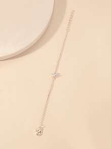 方晶鋯石裝飾手環 - 玫瑰金 - 查看 2