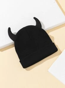 Gorro de invierno decorado con cuernos para hombre, regalo informal para uso diario para amigo/a