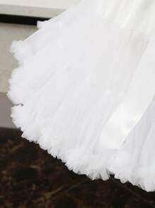 1入組女士白色蓬蓬裙底裙，適用於春季/秋季，可作為雲朵/芭蕾舞裙/角色扮演裝扮的時尚裙底