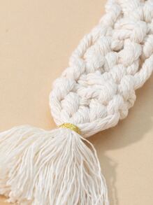 流苏装饰 包饰 钥匙扣 汽车吊坠 手机挂饰 包包配饰 礼物 情人节 时尚潮流 适合青少年 女孩 女士 大学生 老师 白领人士 新秀和白领人士 礼品配饰 装饰礼品 树饰 钥匙链饰物 钩针编织 返校用品 教师礼物 - 米色 - 查看 2