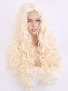 Peluca sintética largo rizado - Beis - Ver 5