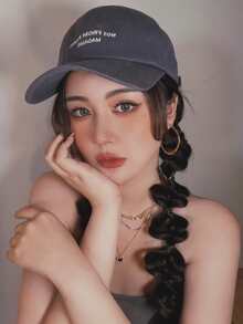 2pcs Long Curly Ponytail Synthetic Hair Extension - Black - View 5