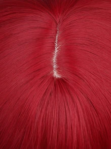 HAIRCUBE 20 Inch Long Straight Wig, Women, Natural Looking Synthetic Wig With Bangs, Stylish And Natural, Heat Resistant Synthetic Wig, Suitable For Daily Wear, Parties, Cosplay And Christmas Occasions - Red - View 6