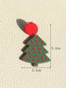 Pendientes largos árbol de Navidad