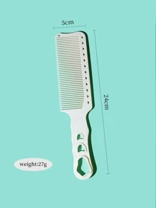 1pc Hollow Out Hair Comb - White - View 3