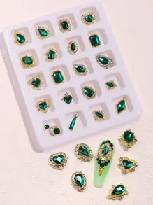 20 chiếc Y2K Aesthetic Rhinestone Nail Art Decoration DIY Nail Charms Nail Gems Nail Supplies - Nhiều màu - Xem 2