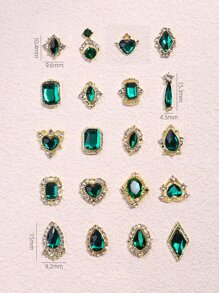 20 chiếc Y2K Aesthetic Rhinestone Nail Art Decoration DIY Nail Charms Nail Gems Nail Supplies - Nhiều màu - Xem 3