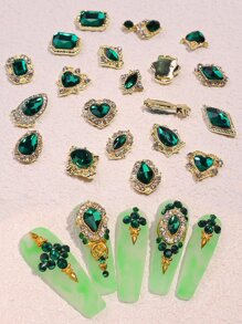 20 chiếc Y2K Aesthetic Rhinestone Nail Art Decoration DIY Nail Charms Nail Gems Nail Supplies - Nhiều màu - Xem 4