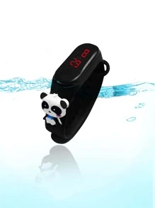 Panda Decor Electronic Watch - Black - View 3