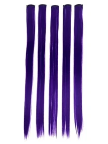 5 Gói Tóc Tổng Hợp Dài Thẳng - Màu tím - Xem 4