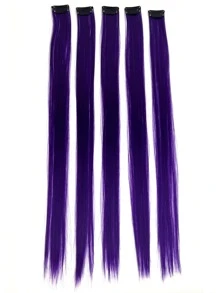 5 Gói Tóc Tổng Hợp Dài Thẳng - Màu tím - Xem 5
