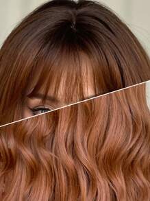 Nâu Dài 28 Inch Xoăn Tổng Hợp Tóc Giả Với Bangs Cho Nữ Tự Nhiên Sóng Thân Tóc Giả Dành Cho Bữa Tiệc Hàng Ngày Cosplay chịu Nhiệt Tóc Giả - màu nâu - Xem 8