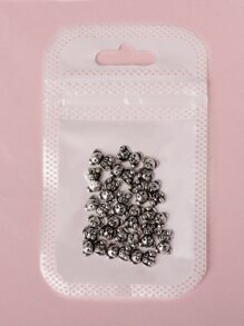 20Pcs Silver-Tone 3D Bear Shape Alloy Charm Diy Nail Charms Nail Gems Nail Supplies Nails - Silver - View 3
