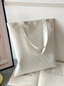 Bolsa De Hombro De Tela De Nylon Para Chicas Adolescentes - Blanco - Ver 2