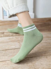 10 pares/20 pares de calcetines cortos a rayas para mujer, para todas las estaciones
