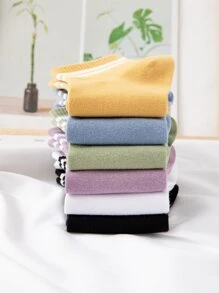 10 pares/20 pares de calcetines cortos a rayas para mujer, para todas las estaciones