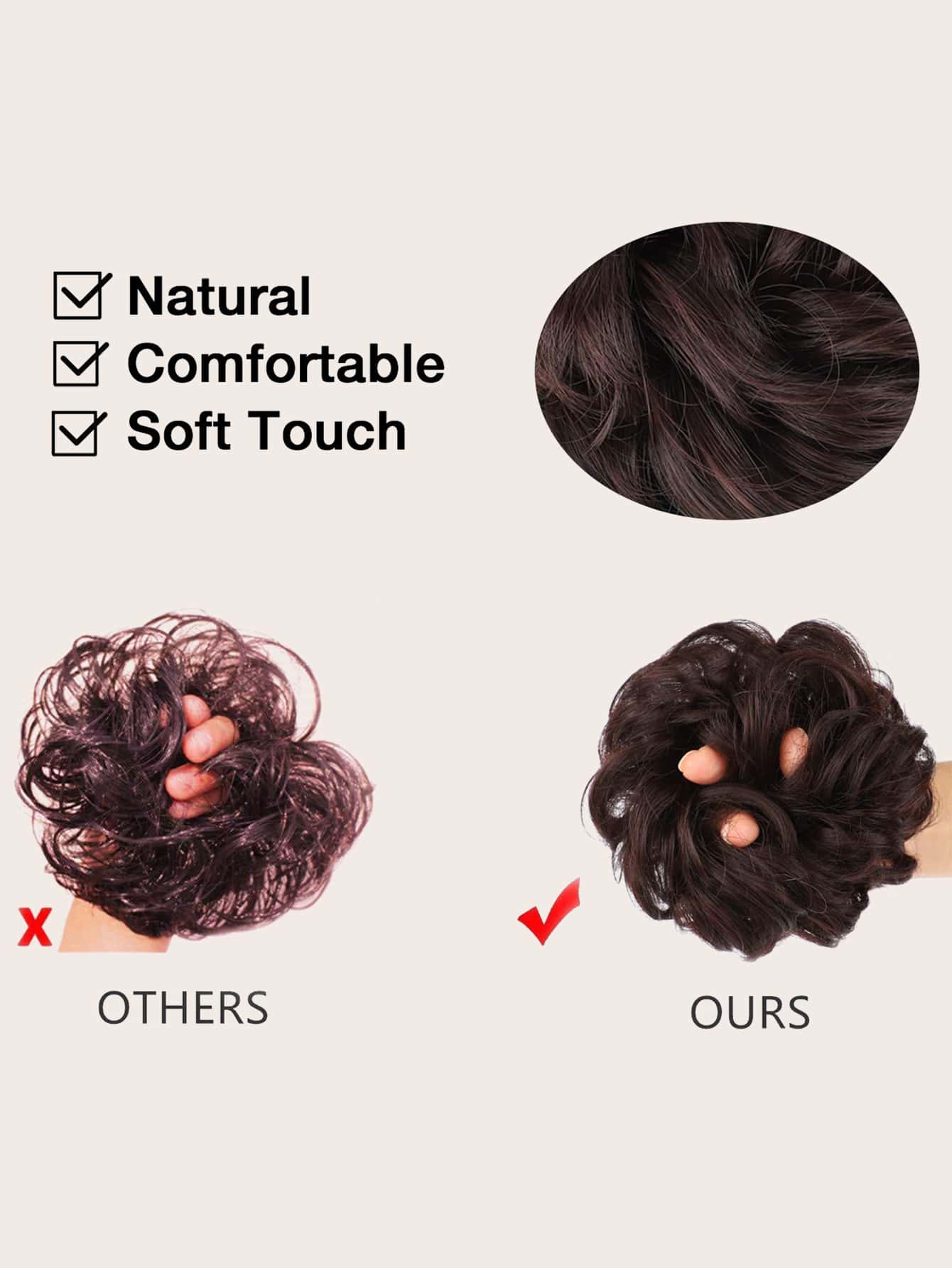 Curly Synthetic Hair Updo - Multicolor - View 4