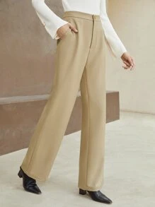 MOTF PREMIUM VISCOSE FULL LENGTH TAILORED TROUSERS - Khaki - View 7